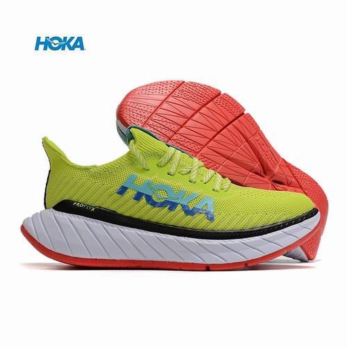 Cheap Hoka Carbon X 3 Men Women Running Shoes Evening Primrose Green -01 - Click Image to Close